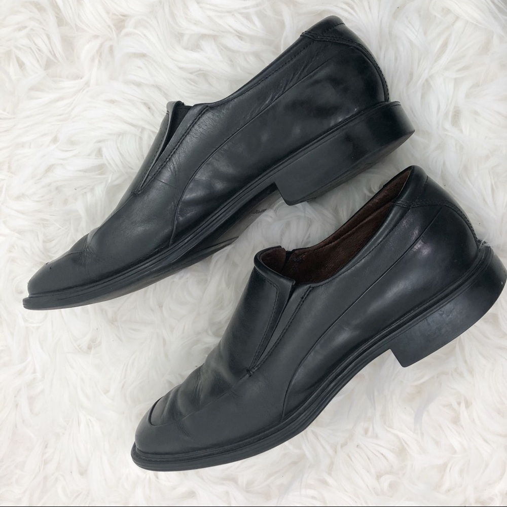 Rockport Mens Hancock Black Leather Loafer Shoes - Picture 3 of 8